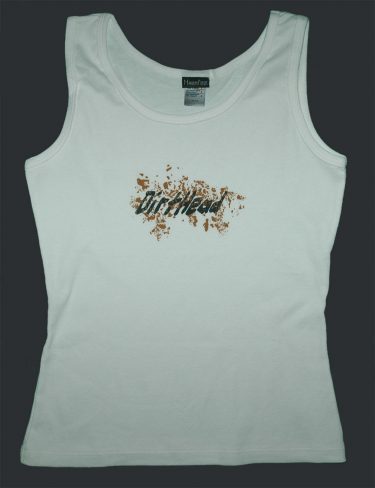Womens DirtHead Fitted White Tank